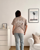 Rauma Heavy Oversized Tee Washed Warm Taupe