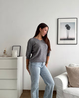 Weicher Strickpullover Dunkelgrau