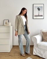 Oversized Blazer Basic Hellgrün