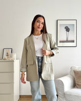 Oversized Blazer Basic Hellgrün
