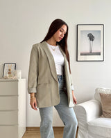 Oversized Blazer Basic Hellgrün
