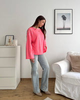 Longsleeve mit Streifen Rosa/Pink