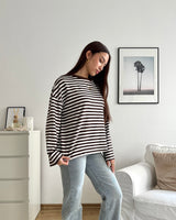 Longsleeve mit Streifen Braun