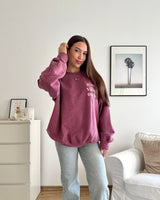 Good Vibes Only Crewneck Weinrot