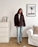 Cord Overshirt Braun
