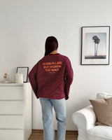 Longsleeve Always Late Weinrot