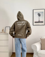 Notes Oversized Hoodie Khaki