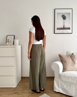 Plissee Hose Olive