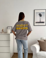T-Shirt Creative my Services mit Streifen Gelb/Braun