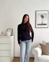Longsleeve Spitze Navy