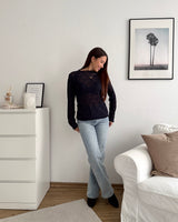 Longsleeve Spitze Navy