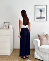 Plissee Hose Navy