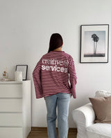 Longsleeve Creative my Service Weinrot