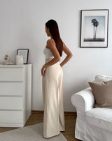 Weite Anzugshose Beige