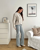 Cordjacke Beige