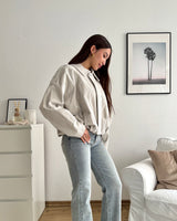 Cordjacke Beige