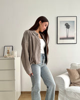 Cordjacke Taupe