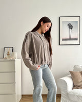 Cordjacke Taupe
