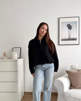 Kunstwildlederjacke Schwarz