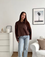 Kunstwildlederjacke Braun