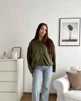 Kunstwildlederjacke Olive