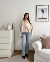 Kunstwildlederjacke Beige