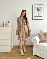 Leinenkleid Taupe