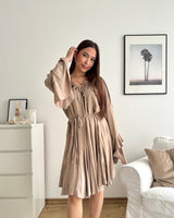 Leinenkleid Taupe