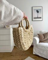 Ibiza Bag aus Bast Beige