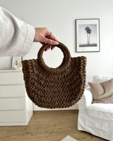 Ibiza Bag aus Bast Braun