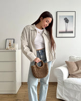Ibiza Bag aus Bast Braun