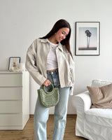 Ibiza Bag aus Bast Olive