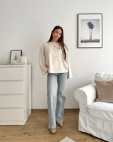 Longsleeve mit Streifen Beige