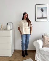 Trani Oversized Tee Washed Cream