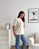 Trani Oversized Tee Washed Cream