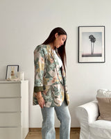 Blazer Basic mit Blumenmuster Olive