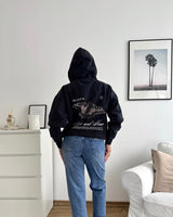 Tours Oversized Hoodie Vintage Black