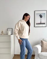 Tours Oversized Hoodie Washed Cream