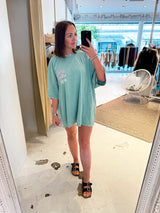 Good Vibes Only Oversized Tee Mint