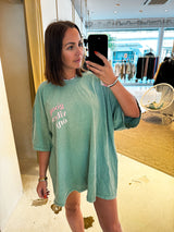 Good Vibes Only Oversized Tee Mint