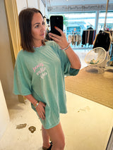 Good Vibes Only Oversized Tee Mint