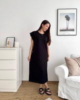 Maxikleid Basic Schwarz