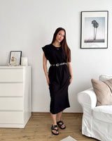 Maxikleid Basic Schwarz