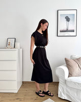 Maxikleid Basic Schwarz
