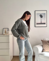 Feine Strickjacke Olive