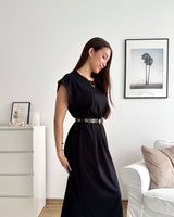 Maxikleid Basic Schwarz