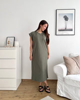 Maxikleid Basic Olive