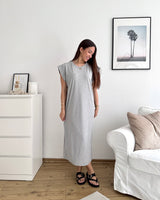 Maxikleid Basic Grau