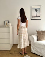 Maxirock mit Streifen Beige