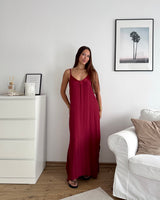 Maxikleid Weinrot